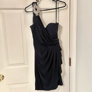 Xscape one shoulder dress